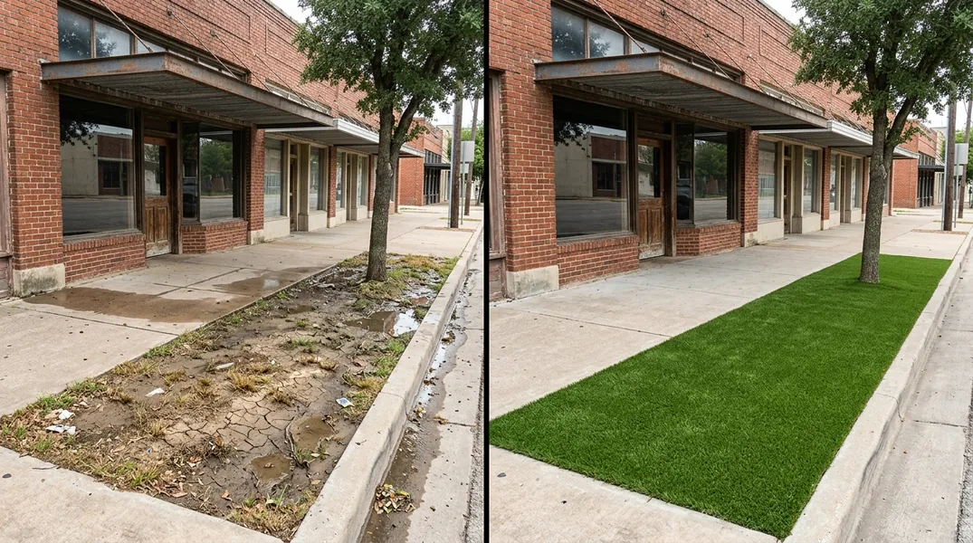 Result artificial grass installation in Waco - Waco Artificial Grass Installation