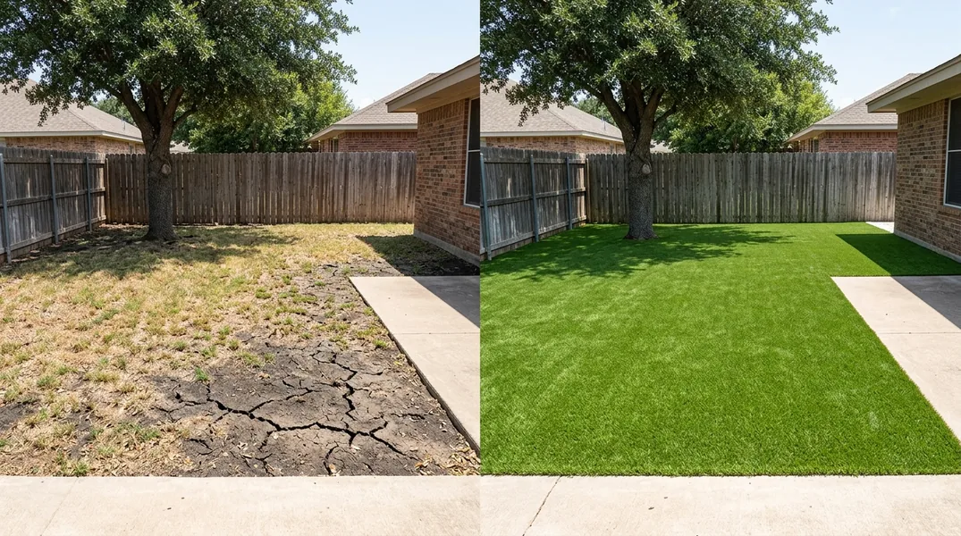 Result artificial grass installation in Waco - Waco Artificial Grass Installation